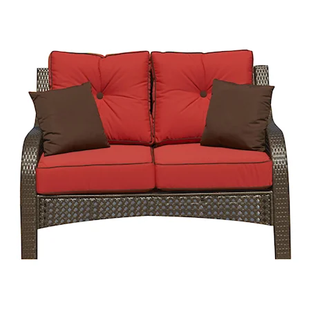 Outdoor Wicker Loveseat